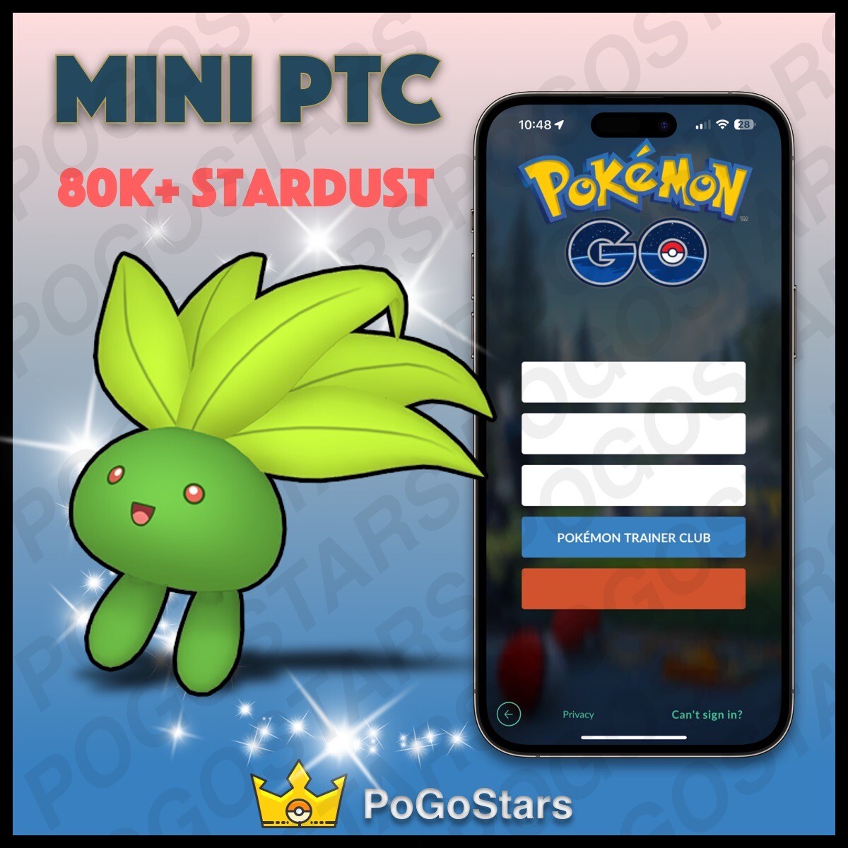 Pokémon PTC Go - Shiny Oddish - 80K Stardust✨Read Description✨