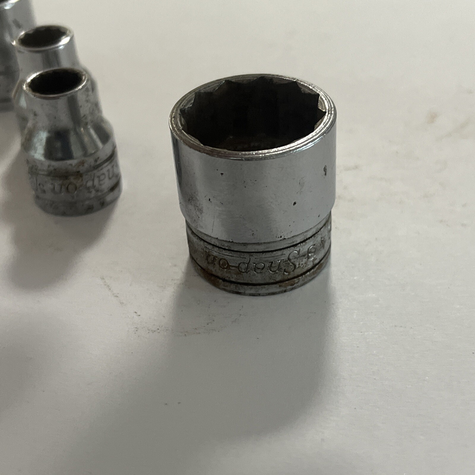5- Snap-On Sockets 3/8 Drive 12-Point USA