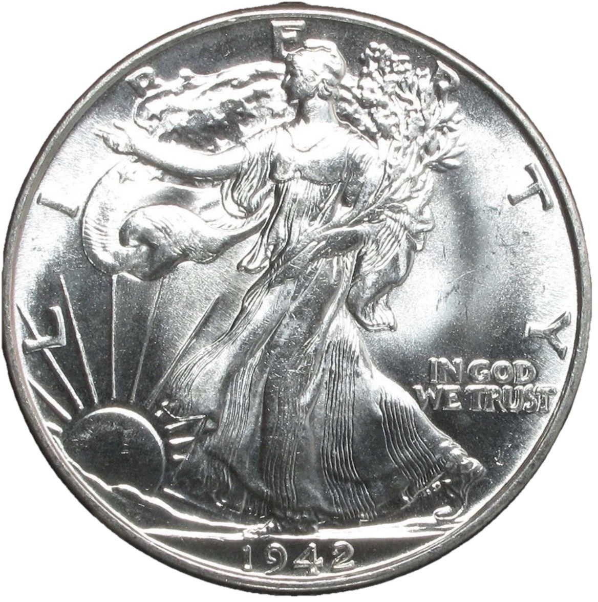 1942 Walking Liberty Half Dollar UNCIRCULATED BS42