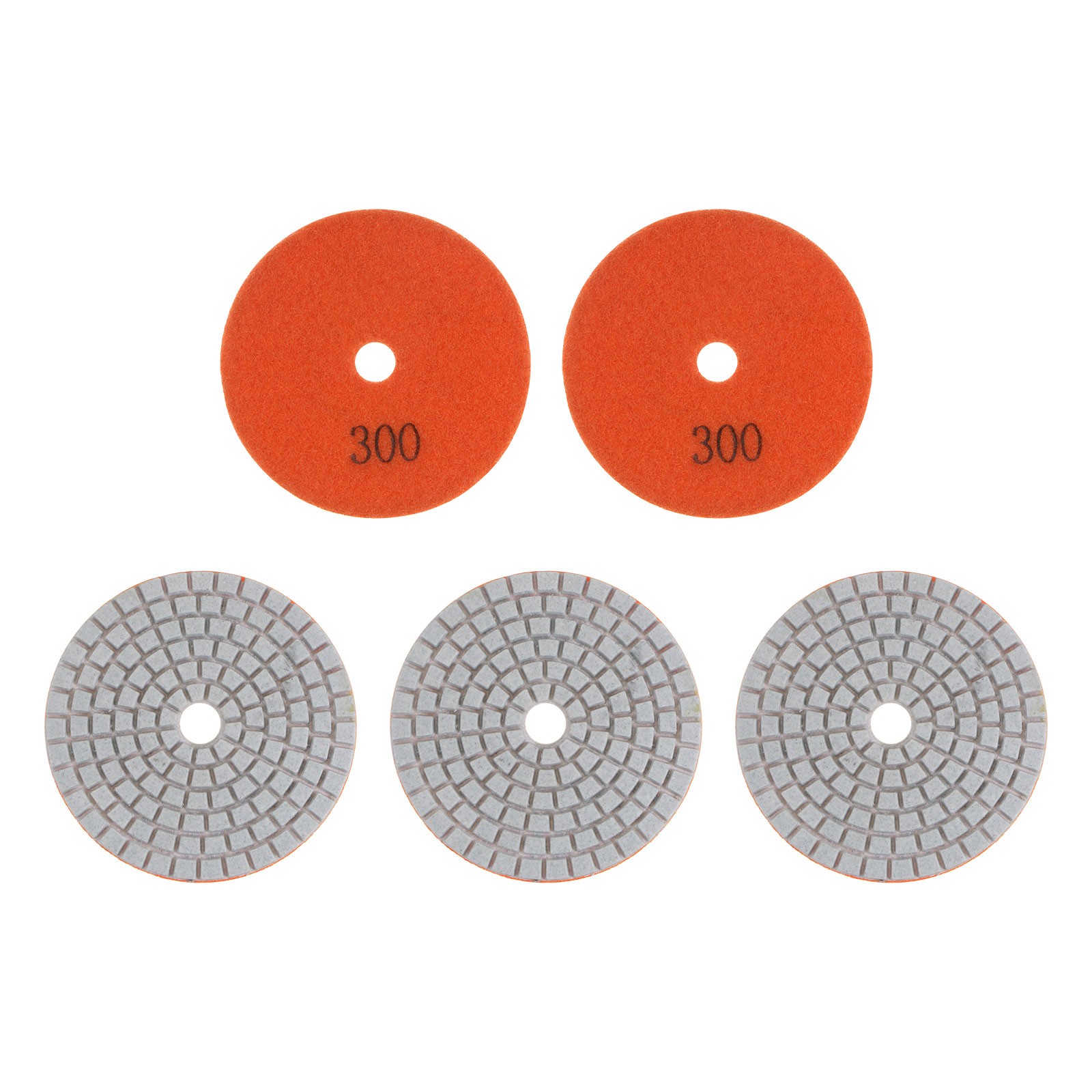 5pcs 3" Grit 300 Diamond Polishing Pad Wet/Dry for Stone Concrete Marble Quartz
