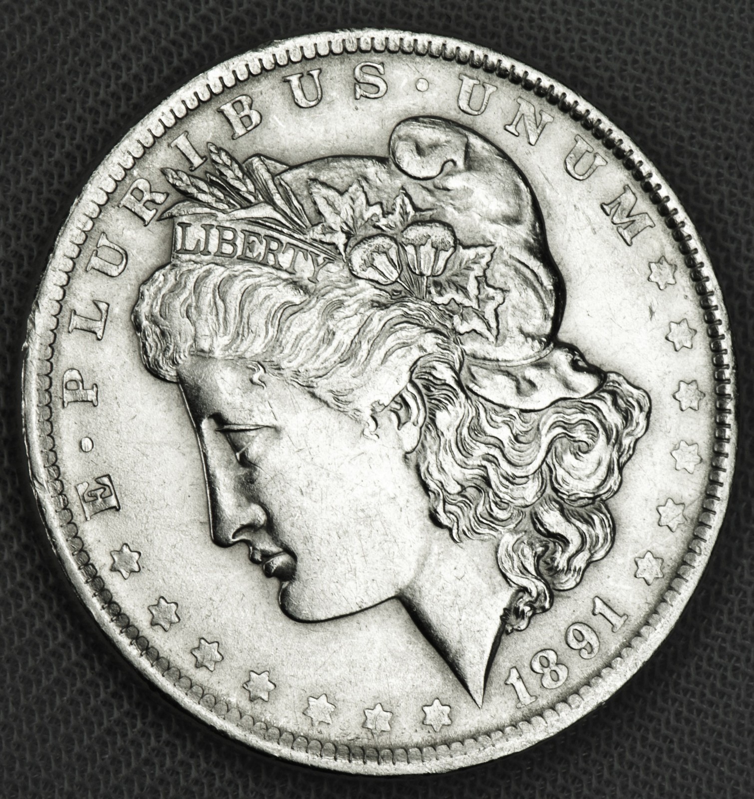 1891-p Silver Dollar.     High Grade (Inventory A)