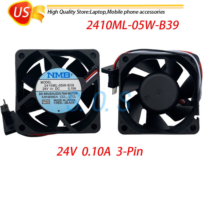 New For NMB 2410ML-05W-B39 Inverter Cooling Fan Axial 24V 0.10A 3-Pin 60*60*25MM