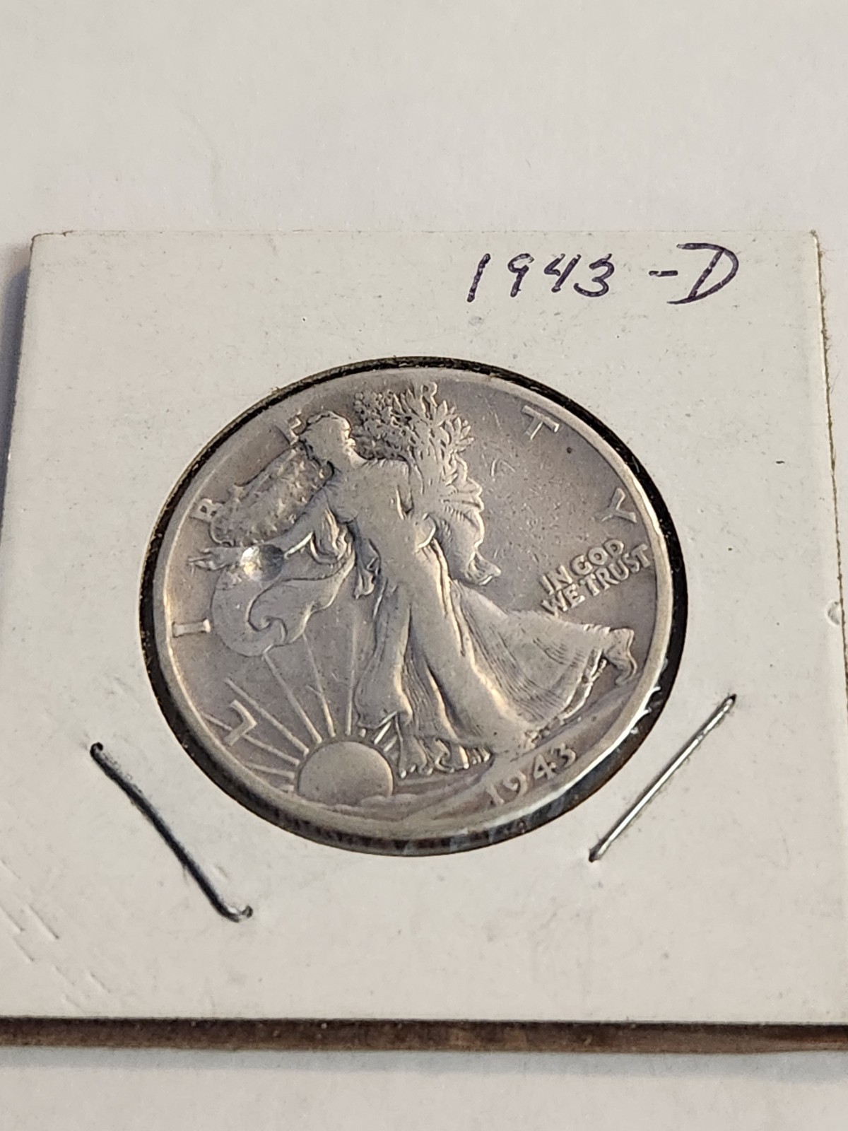 1943-d Walking Liberty Half Dollar, 90% Silver, USA 50c Coin
