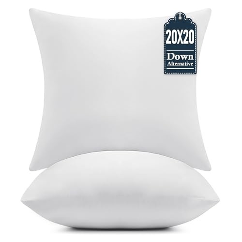 0x0 Throw Pillow Inserts Set of – Supportive & Fluffy Down 20 X 20 Inch 2