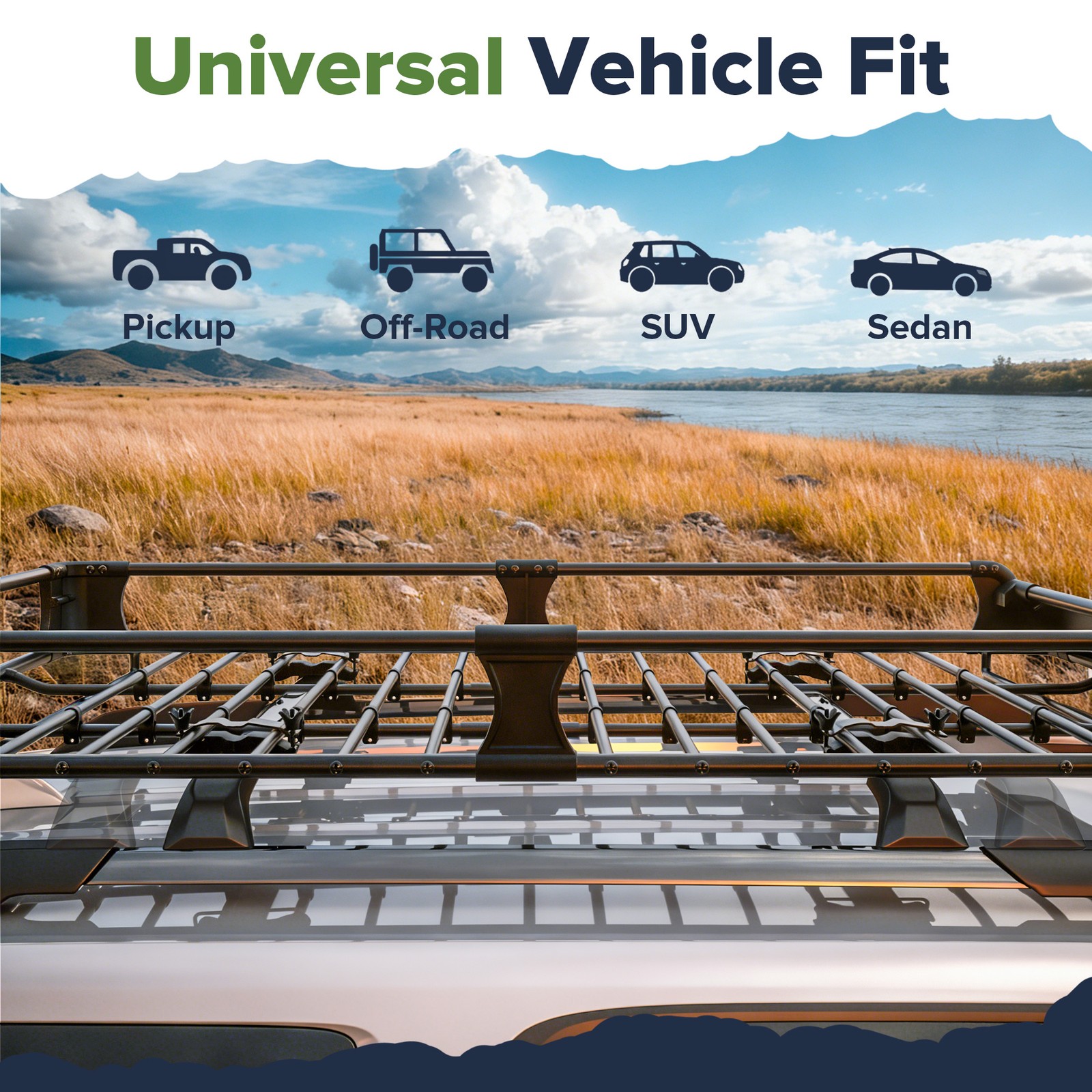 64/82 Inch Universal Roof Rack with Different Sets