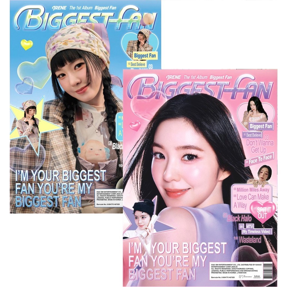 IRENE [BIGGEST FAN] 1st Album PHOTO BOOK Ver/CD+Book+4Sticker+3 Card+Poster+GIFT