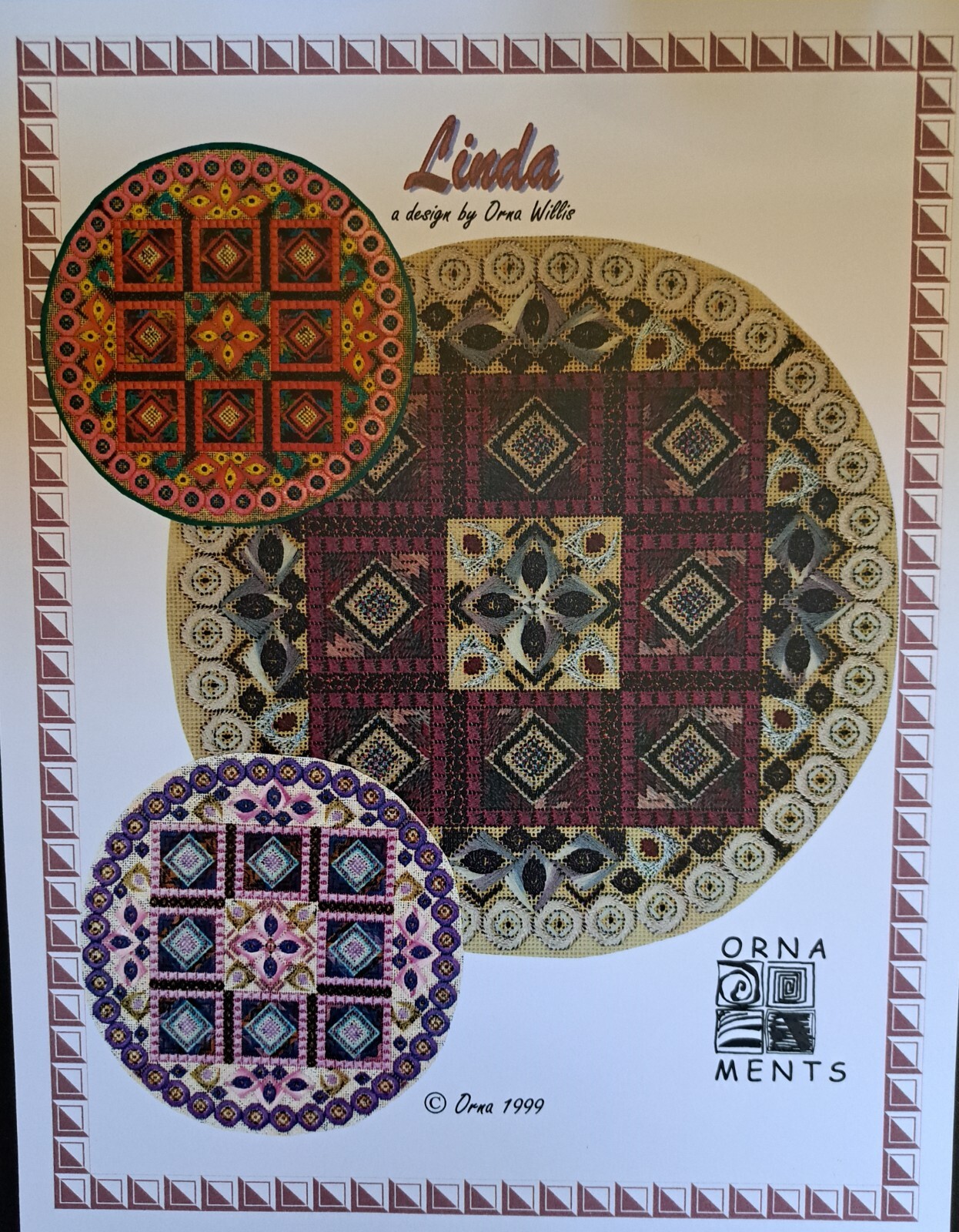 "Linda" - Needlepoint counted project - NEW - by Orna Willis