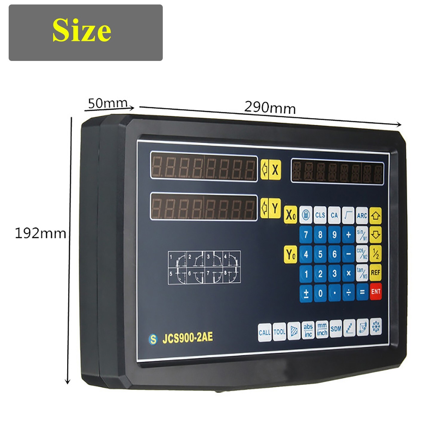 12" 36" Linear Scale Digital Readout 2Axis DRO Display Bridgeport 9X42 Table,US