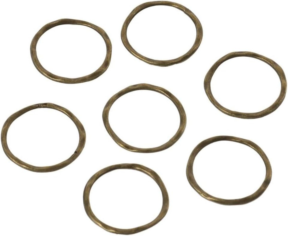 60Pcs round Linking Rings, Alloy Circle Frames Charms O Pattern Connector Charms