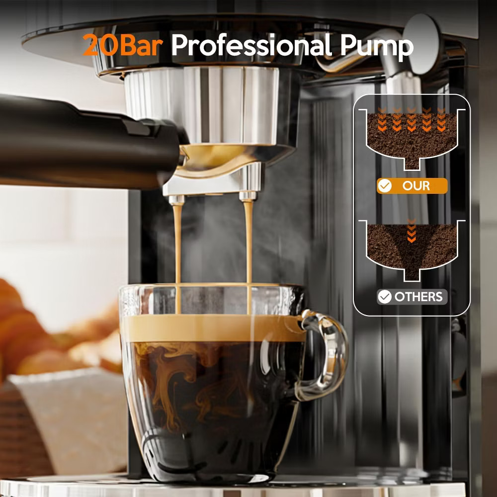 ZAFRO Espresso Machine 20 Bar Semi-Automatic Professional Coffee Machine for