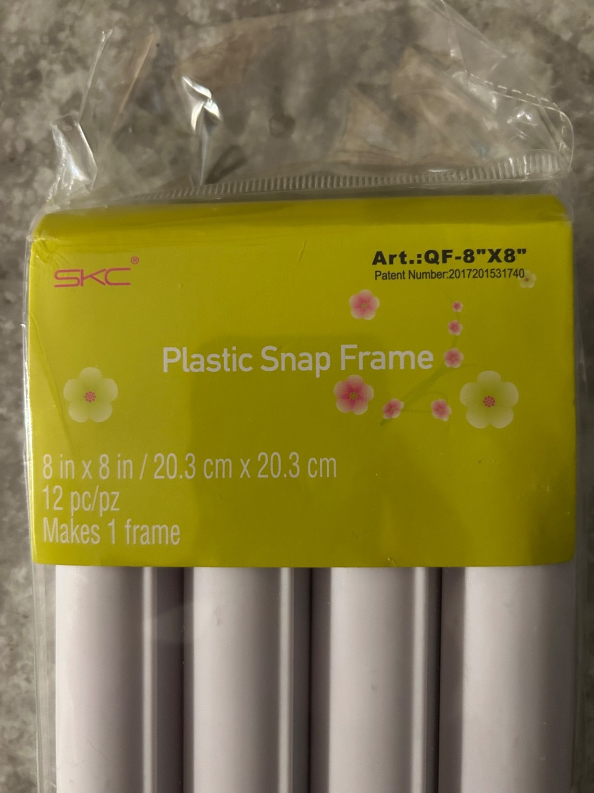 8”  by 8” Snap Frame for Quilting, Embroidery and Needlework.
