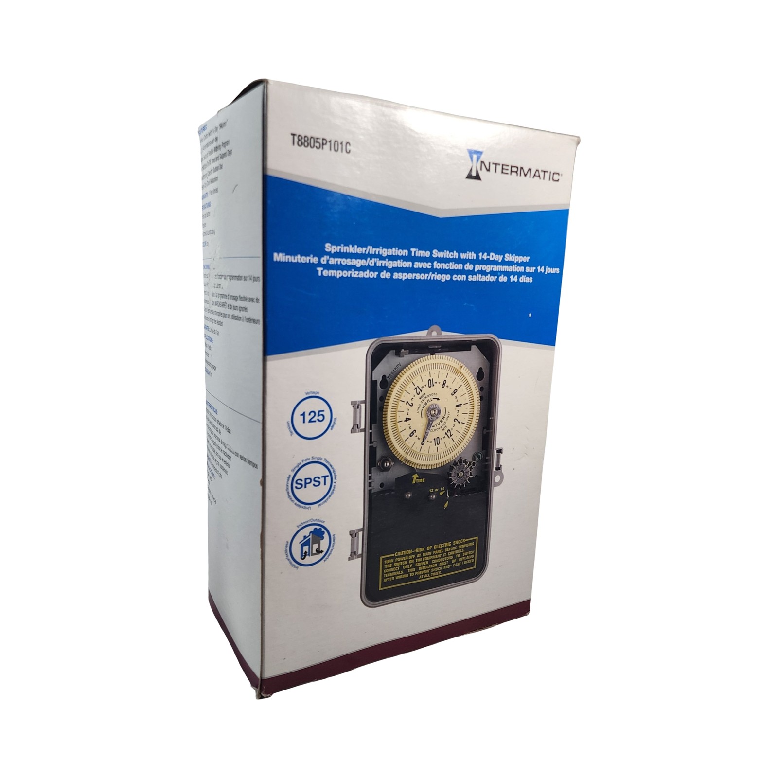 Intermatic T8805P101C Mechanical Sprinkler Timer 14-Day Skipper 120V OPEN BOX
