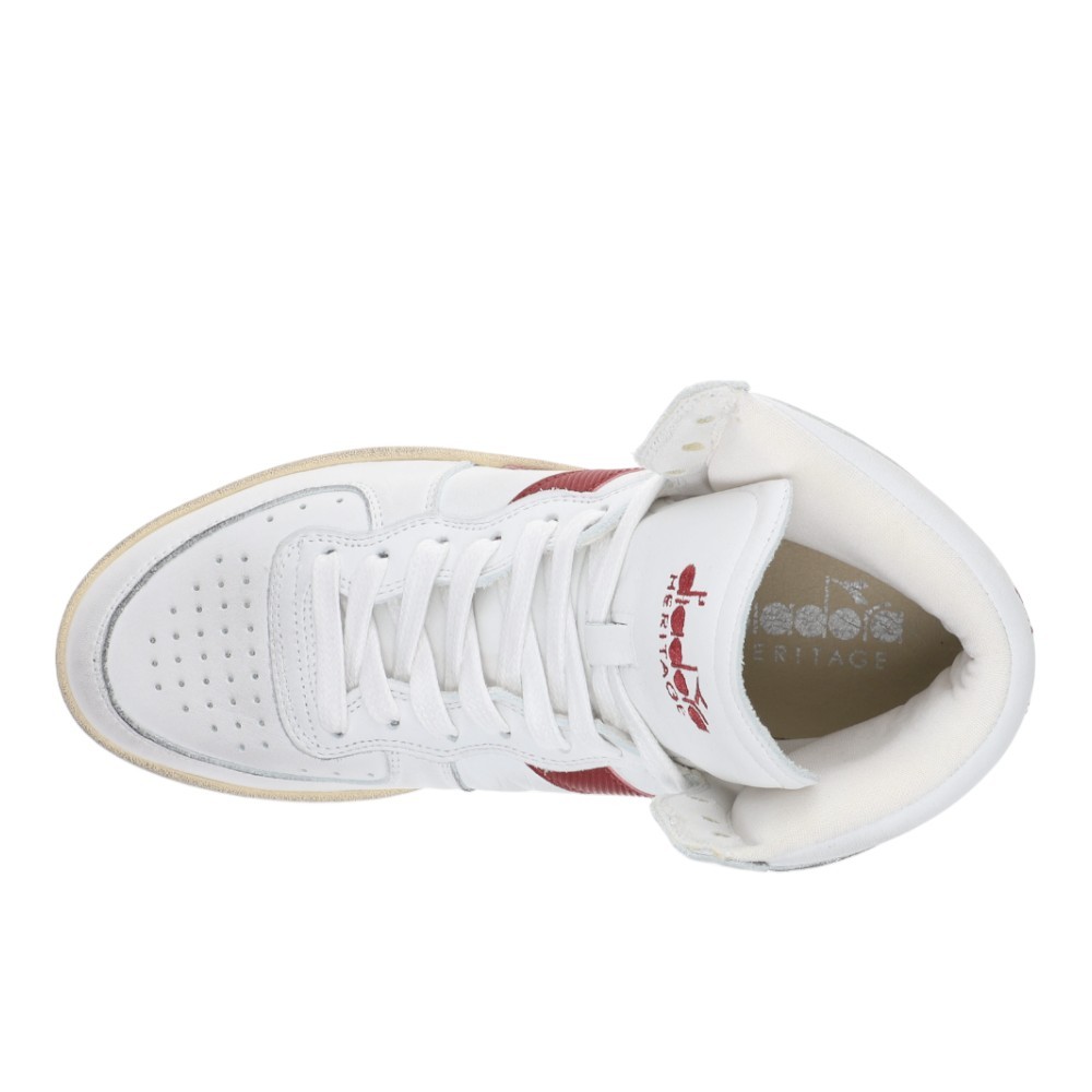diadora Mi Basket Used High Top Mens White Sneakers Casual Shoes 158569-C7114