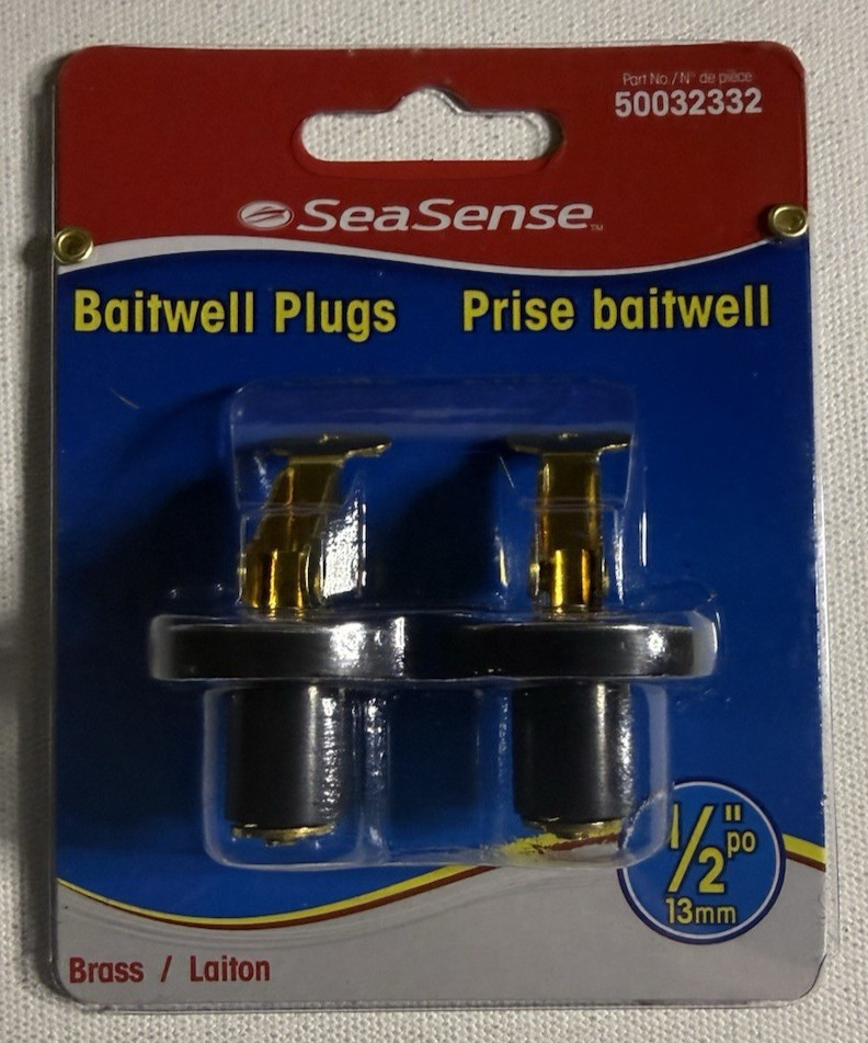 Seasense 50032332 Marine 1/2" Baitwell/Bailer Plug New “