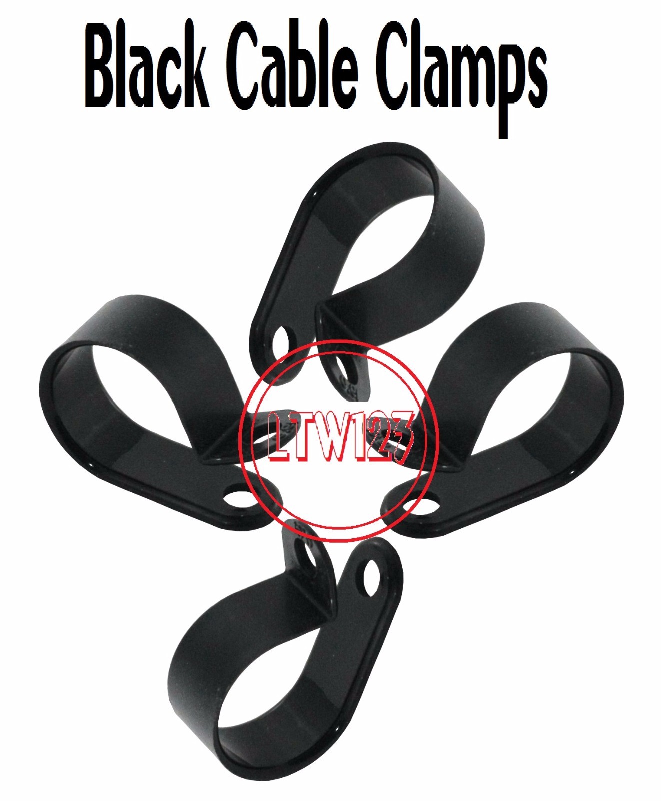 (25/PACK ) 3/4" Cable Clamp Black UV Resistant  Wire CC0750