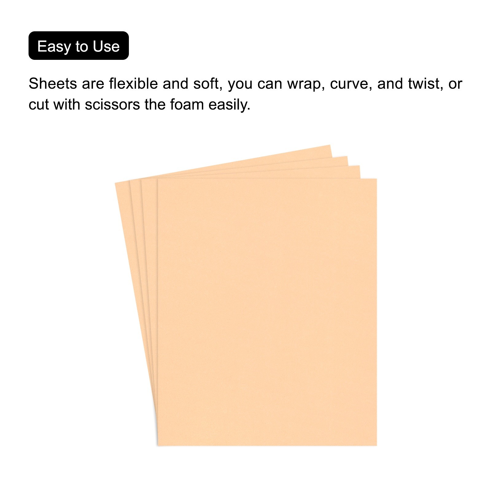 EVA Foam Sheets Beige 19.7 Inx19.7 in 2mm Thick Crafts Foam Sheets 5Pcs