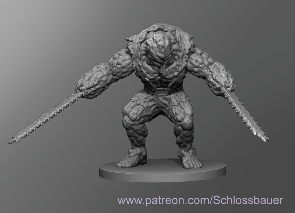 Biggyman Demon Golem Monster Manual 28mm Scale DND D&D Miniature SB