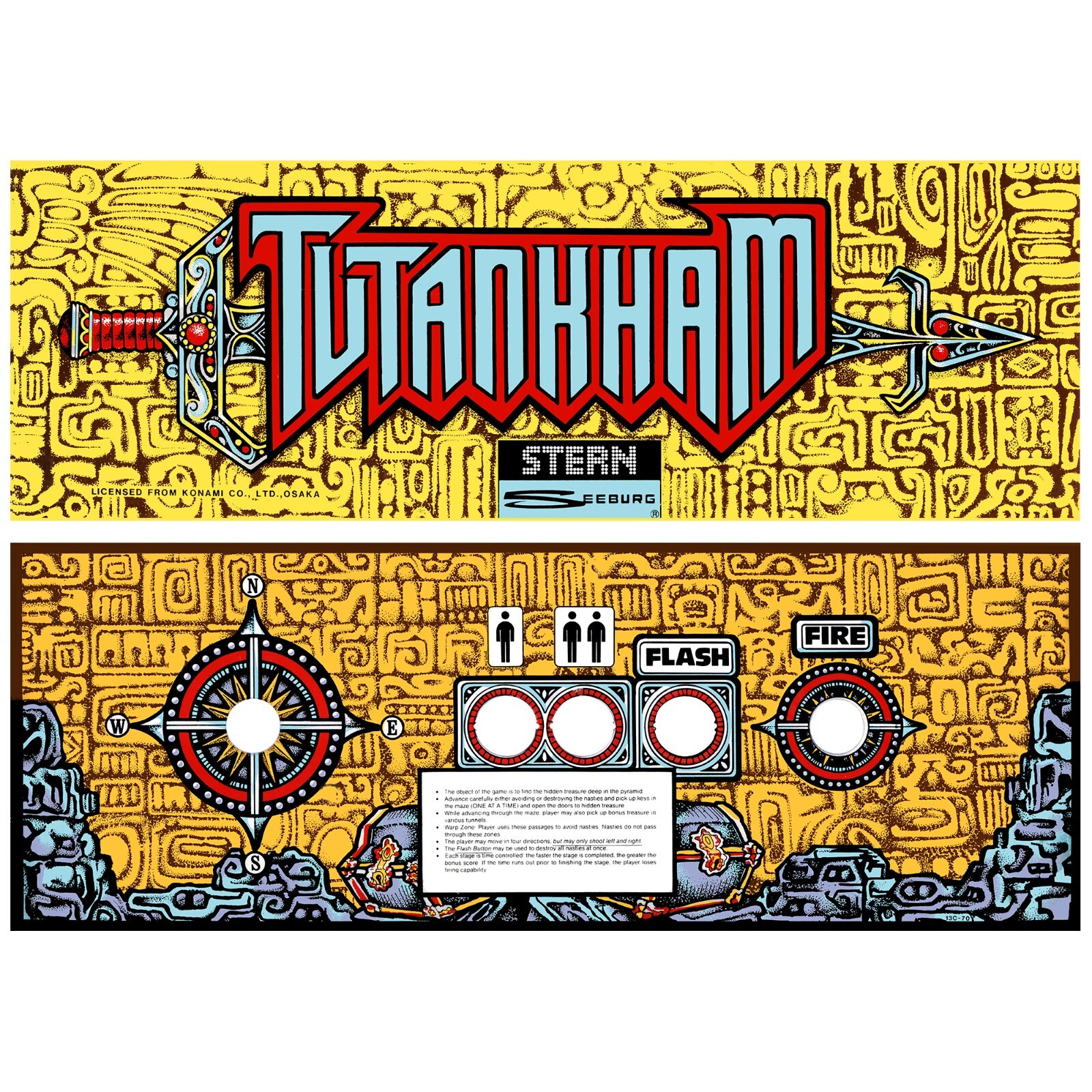 tutankham Arcade Marquee and CPO