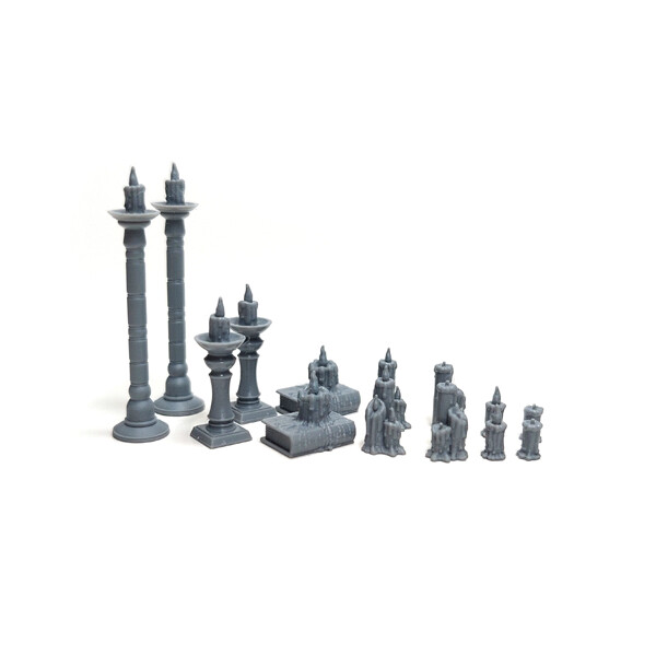 Candles Set / Miniature Accessories / Gaming Terrain & Scenery / Dioramas