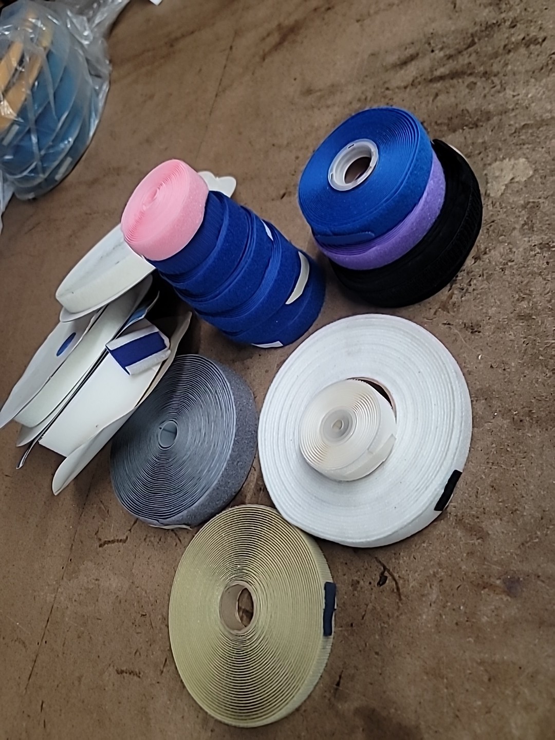 sew on hook and loop tapes Mixed colors and width, Total Of 16 Pieces.