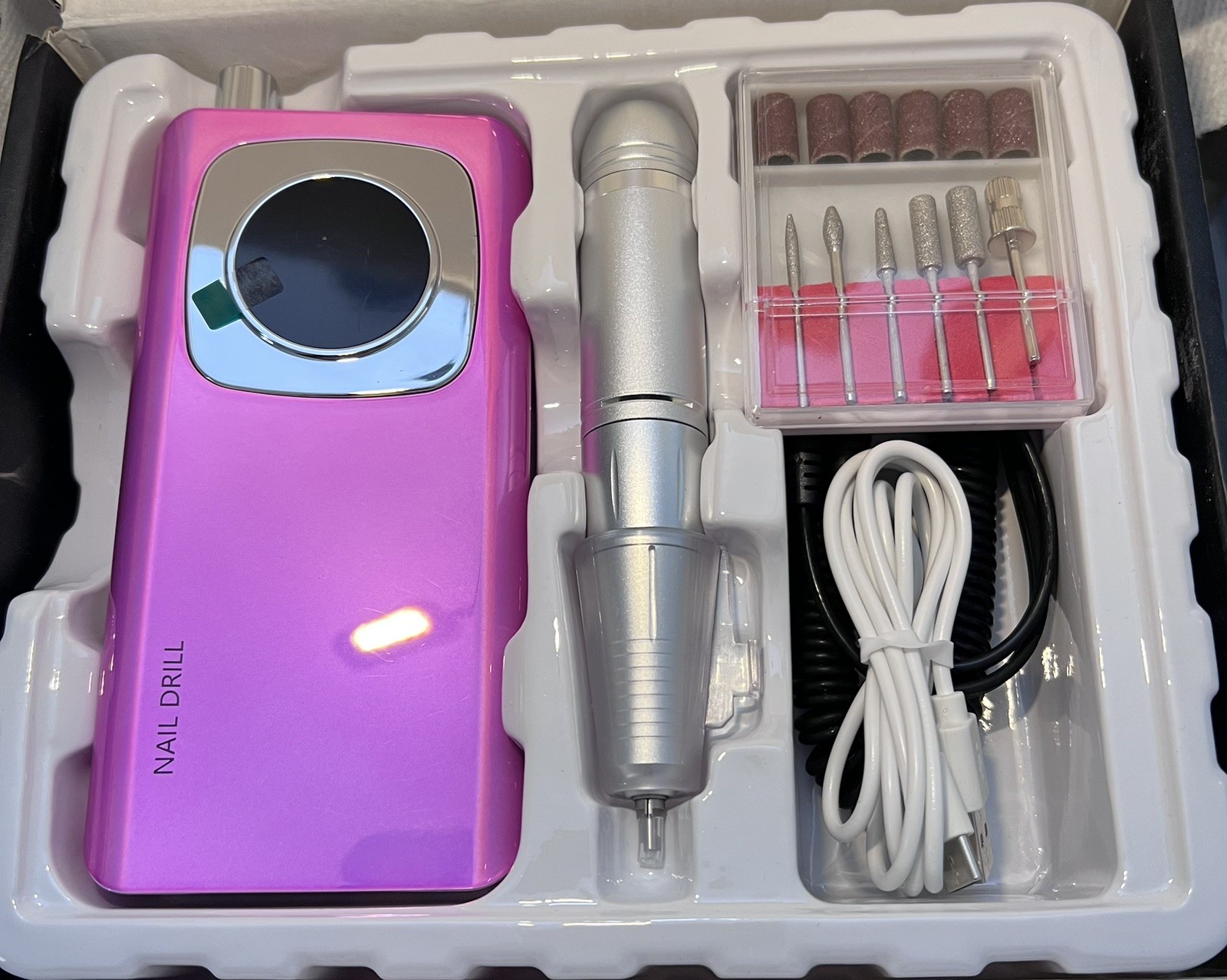 RoHS Nail Drill Machine Portable Nail Polisher Espeed:0-45000RPM
