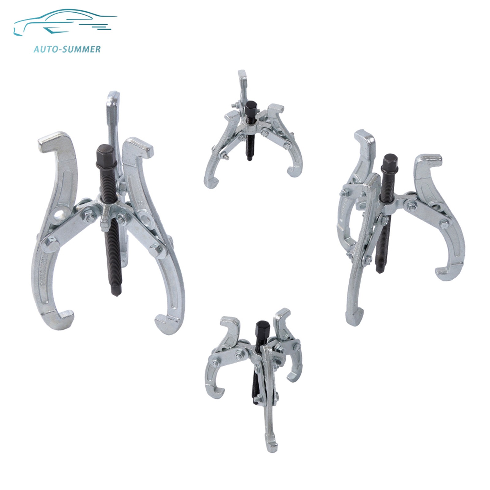 4PCS 3-Jaw Gear Puller Set 3” 4” 6” 8” Bearing Pulley Removal Tool Kit New