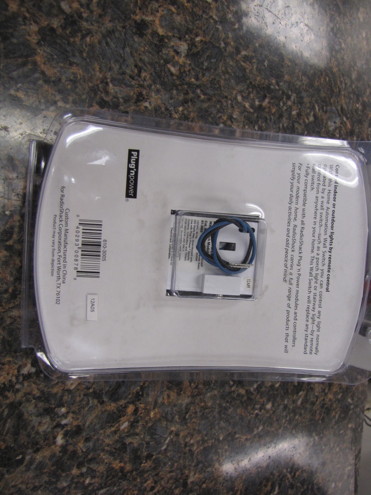RadioShack 61-3005 Wall Switch Module Remote Controlled - New Sealed