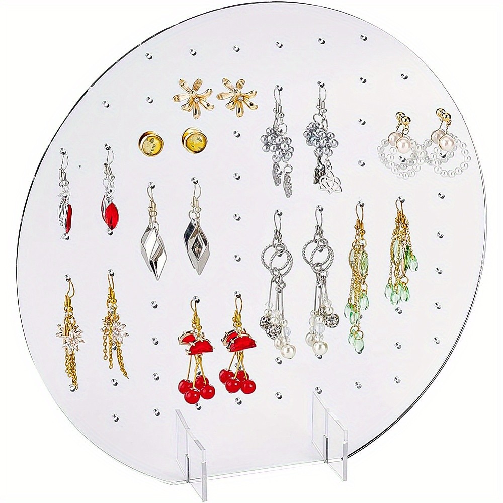 2sets Acrylic Necklace Displays Stands Rectangle Pale Violet Red Finished