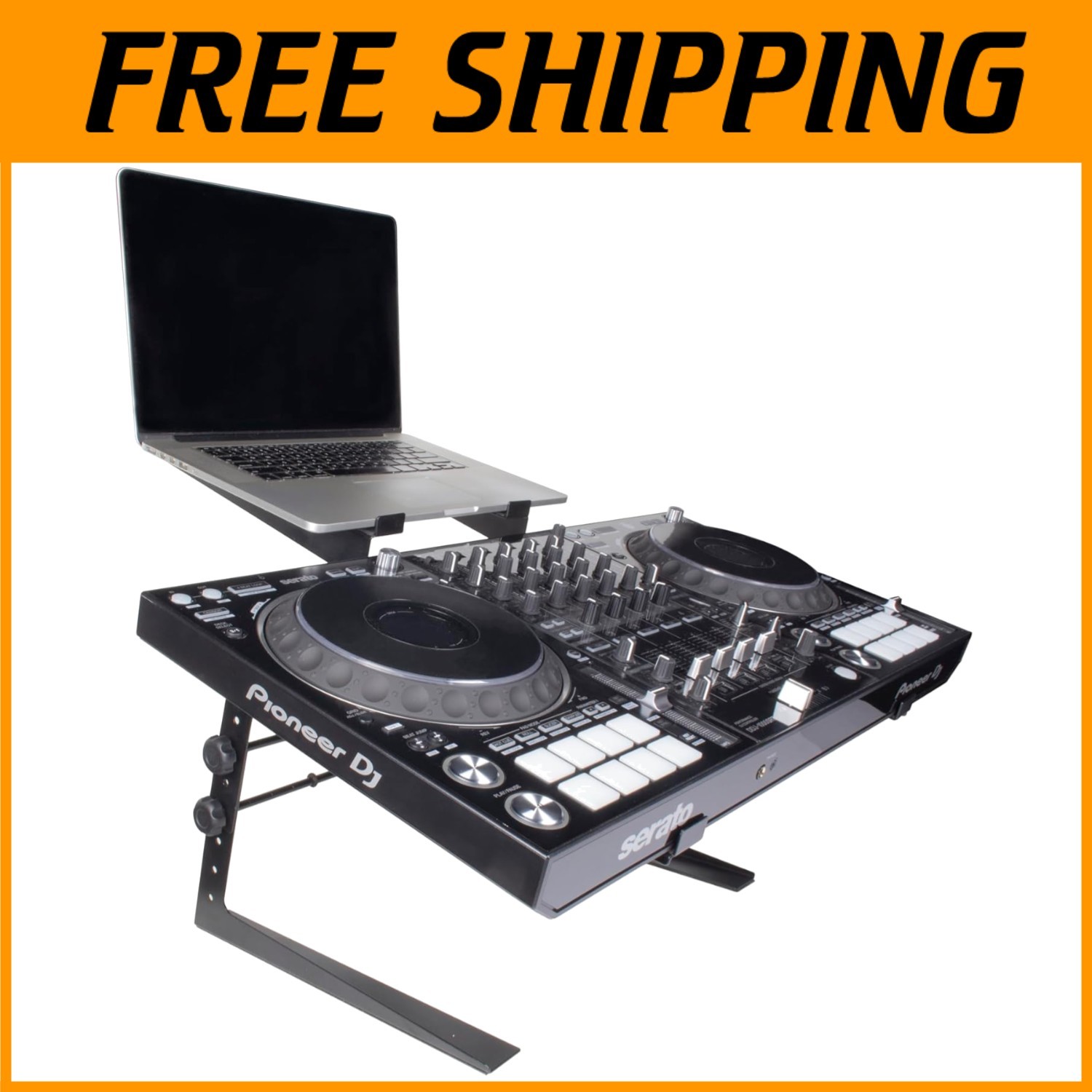 Sleek DJ Controller Stand with Adjustable Heights