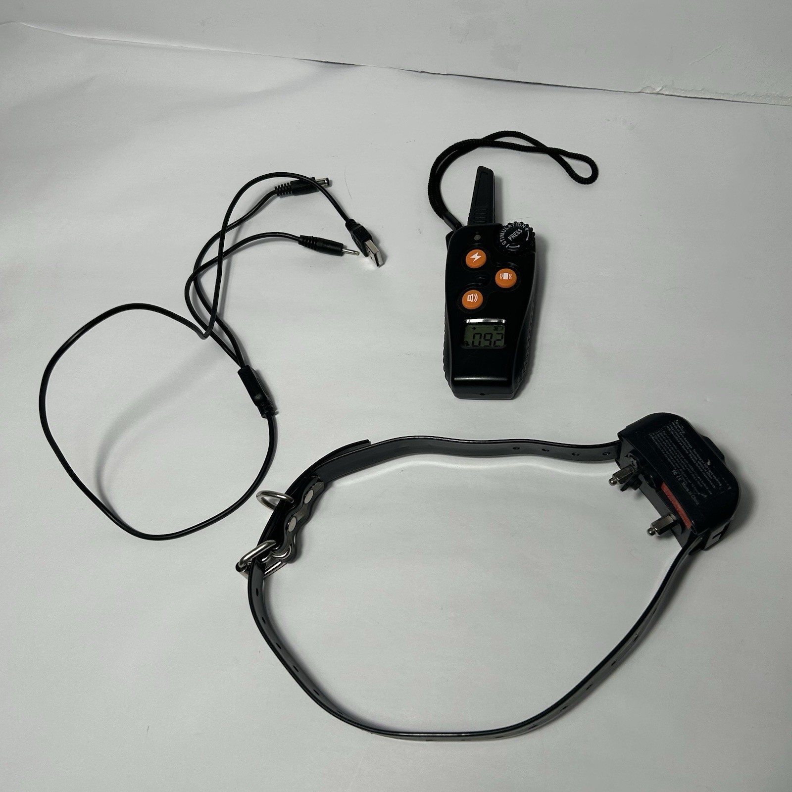 Dog Training Prong Collar Remote USB Cord Pet Obedience Supply Unbranded