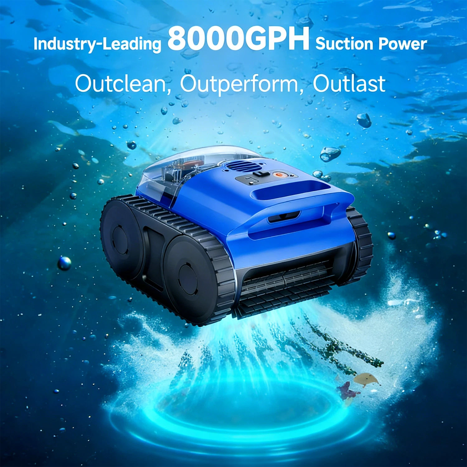 Automatic Pool Cleaner Vacuum for InGround Pools Strong Suction Wall Climbing