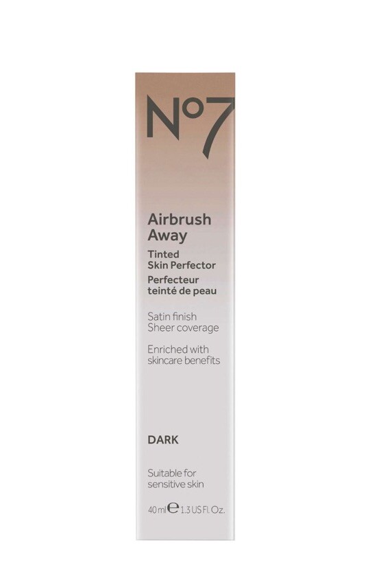 No7 Airbrush Away Tinted Skin Perfector Dark 1.3oz New