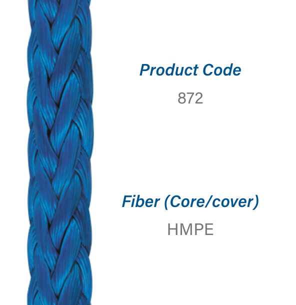 Samson Amsteel Blue Dyneema Rope 1/8" x 25', 50', 100', 150', & 200' Colors NEW