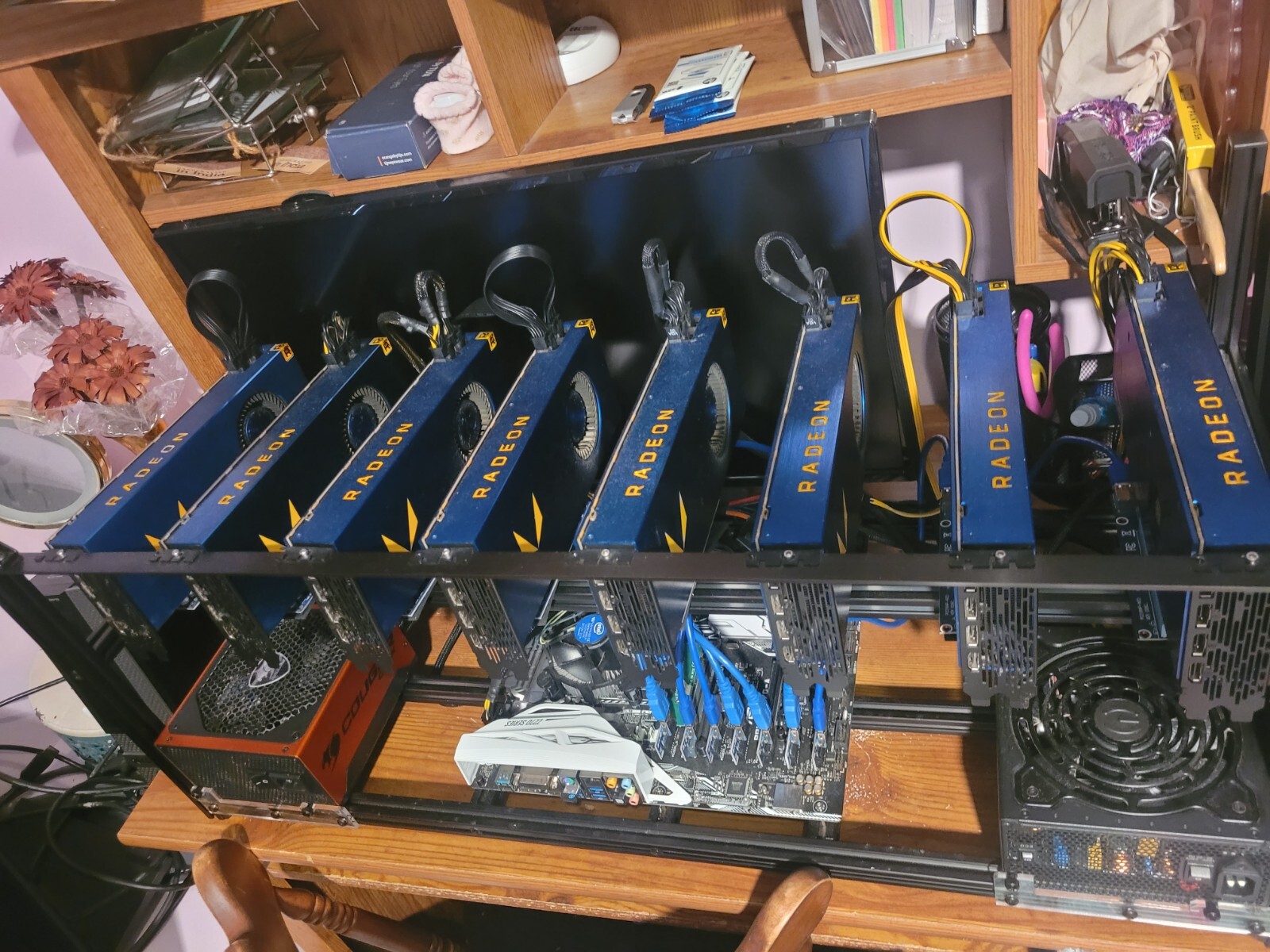 Crypto Mining Rig With 8 AMD Radeon VEGA FRONTIER EDITION, Everything Included.