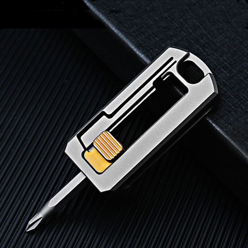 EDC Titanium Alloy Screwdriver Holder Storage Box Dismantling Portable Tools