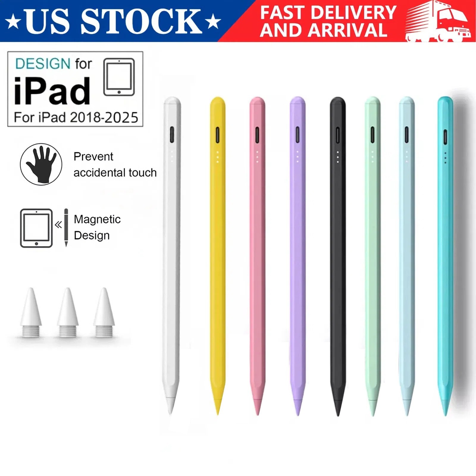 For Apple Pencil 2nd Generation Stylus Pen for iPad/iPad Air/iPad Pro/iPad mini