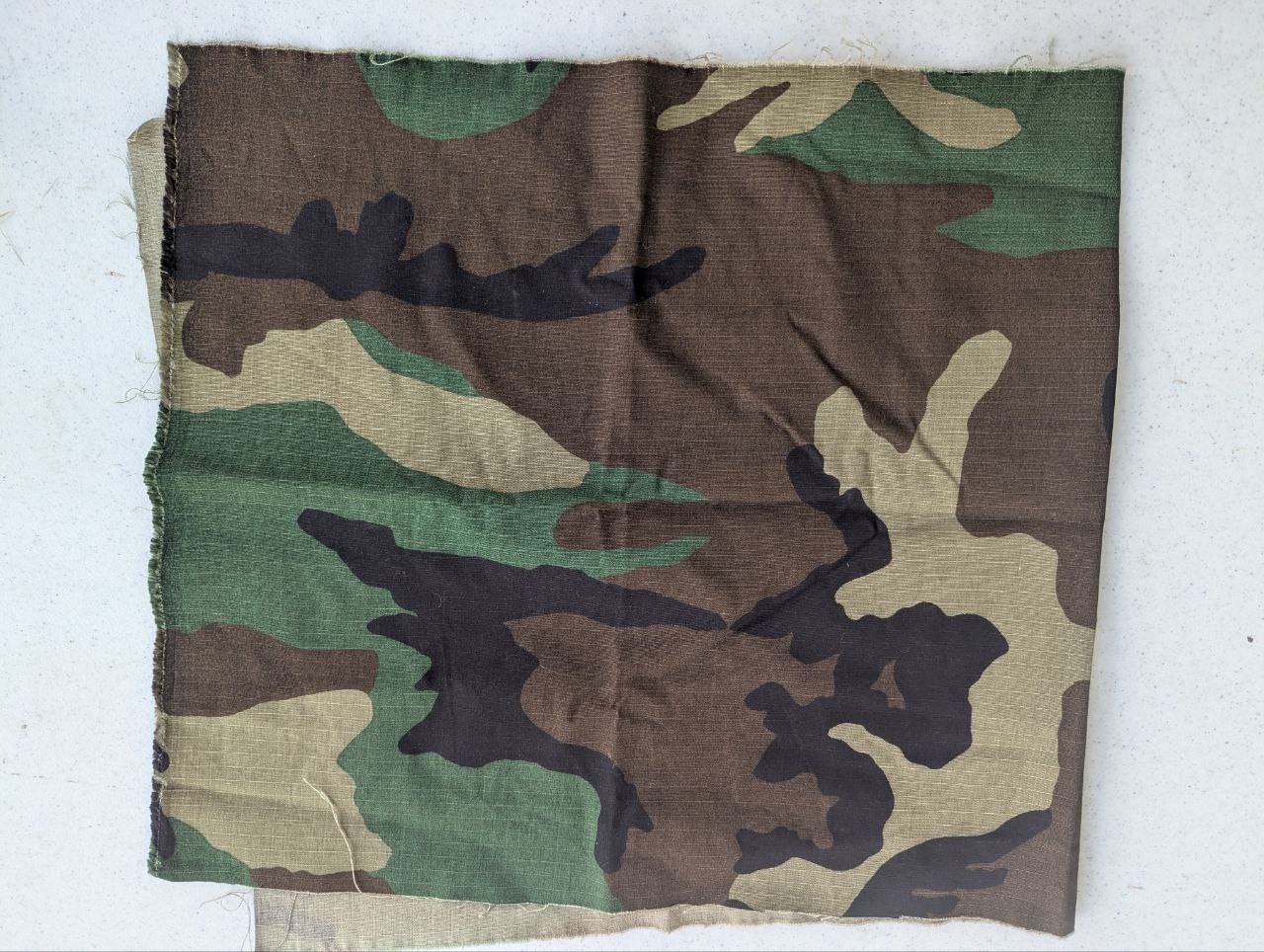 USGI Woodland Camo Ripstop Fabric M81 Military Cloth Material 62x16" - MT28
