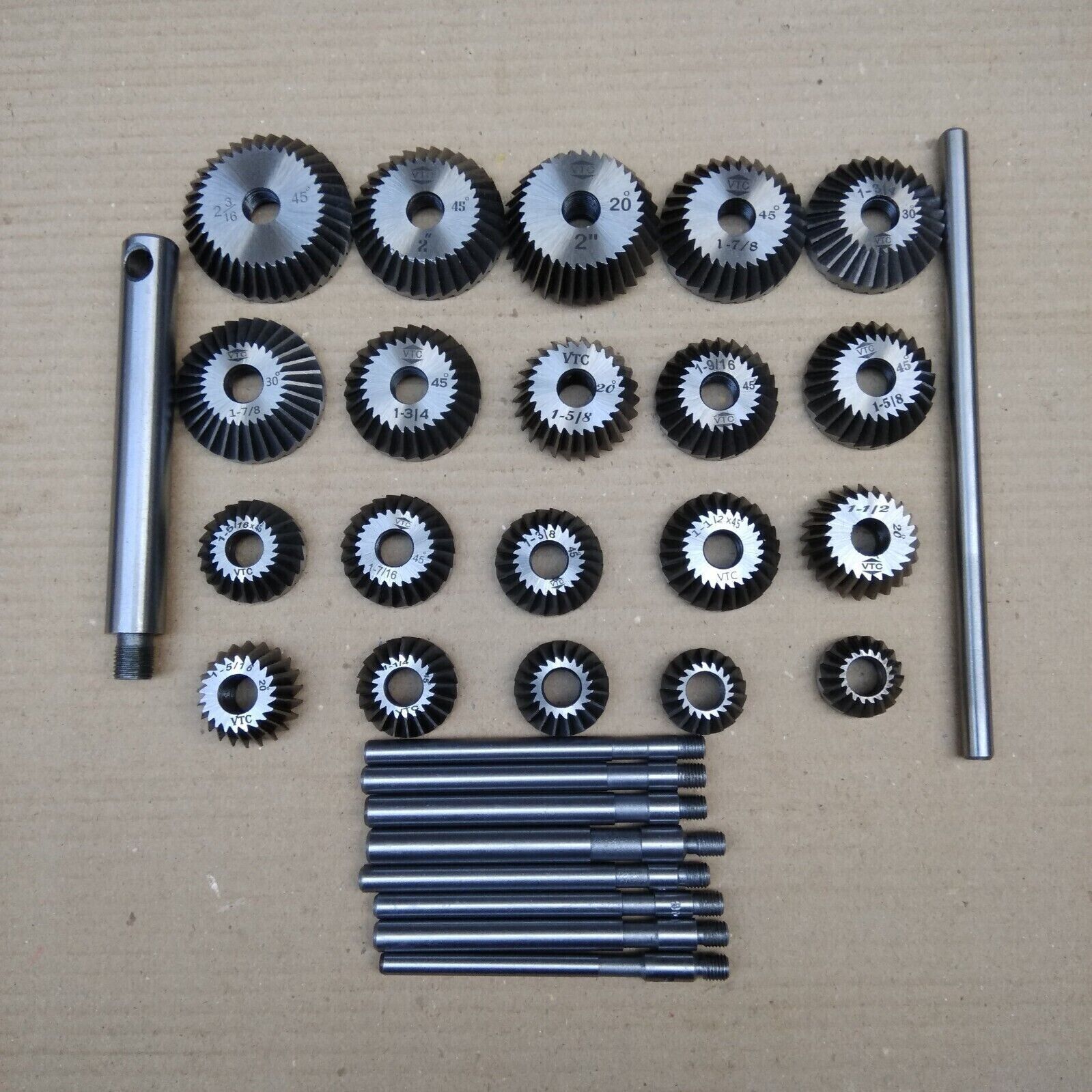 Valve Seat & Face Cutter Set Of 20 Pieces Carbon Steel Metal Box + Free Shipping