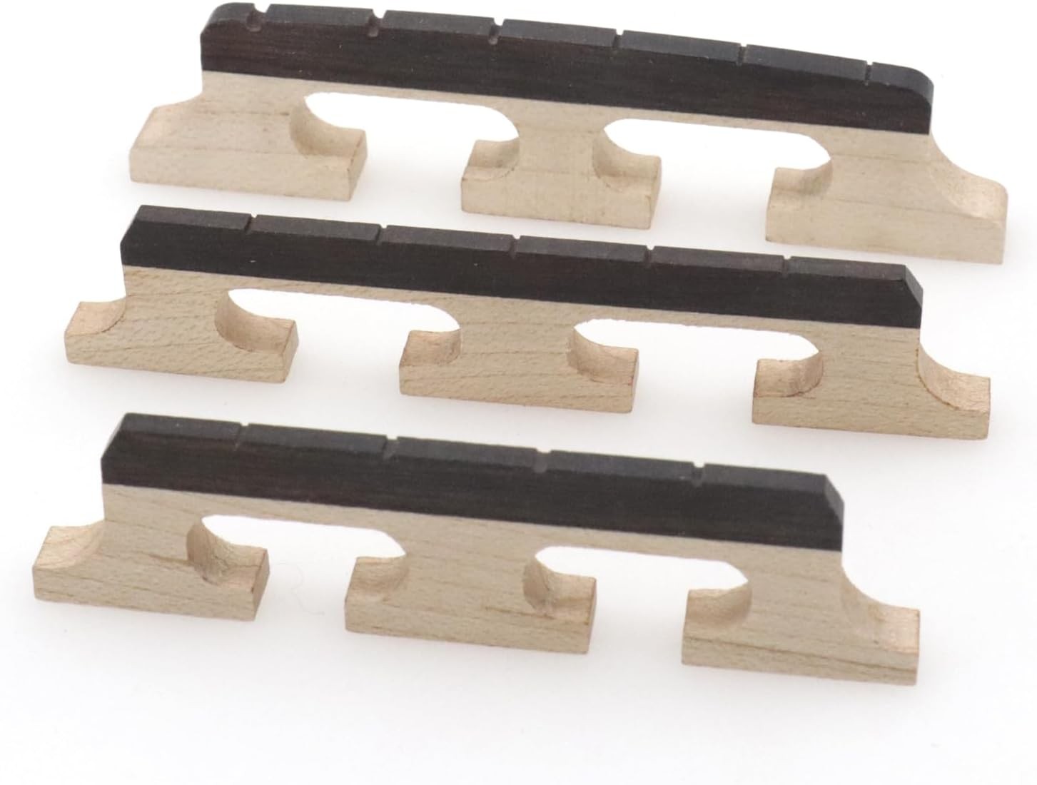 CashBeat 4-String Banjo Bridge - Premium Ebony and Maple 4 String, natural
