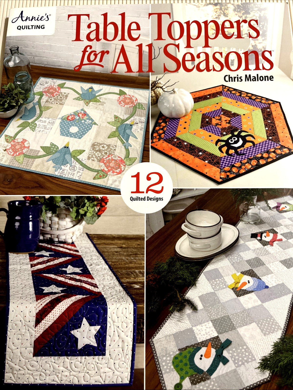 ANNIEs 141495 TABLE TOPPERS SEASONAL quilt soft 48pg book & pattern insert 2022
