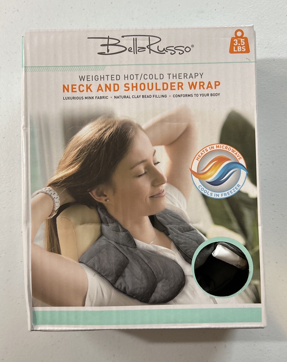 Luxurious Mink Fabric Weighted Neck & Shoulder Wrap Hot/Cold Therapy Muscle