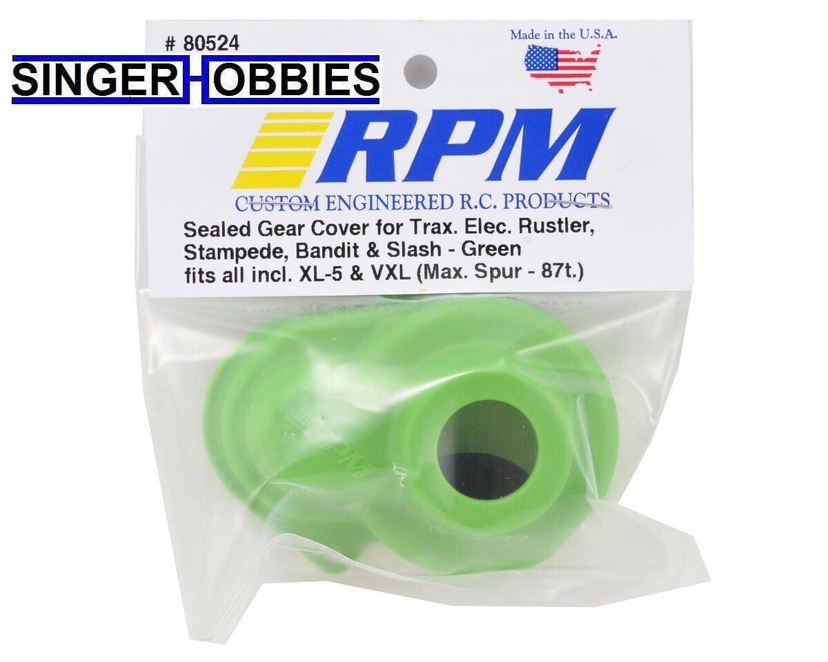 RPM 80524 Traxxas Gear Cover (Green) (XL-5/VXL) SLASH/STAMPEDE/RUSTLER HH