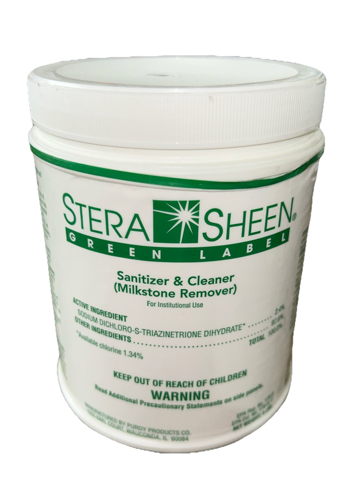 Stera Sheen Sanitizer Cleaner Millstone Remover Ice Cream Machines 4lbs