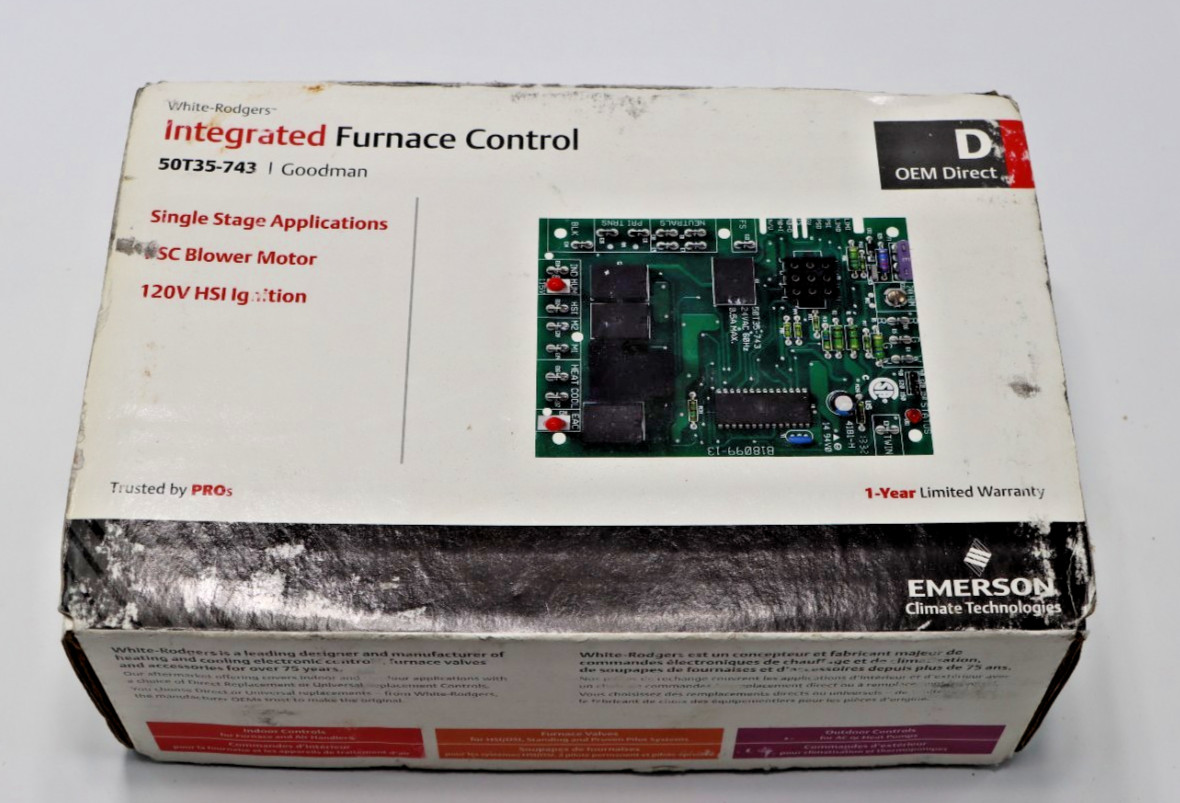 White-Rodgers 50T35-743 Furnace Control Board - NEW - FREE SHIPPING
