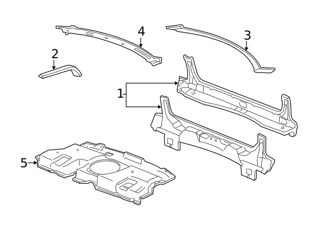 Genuine GM Rear End Panel Assembly 12481965