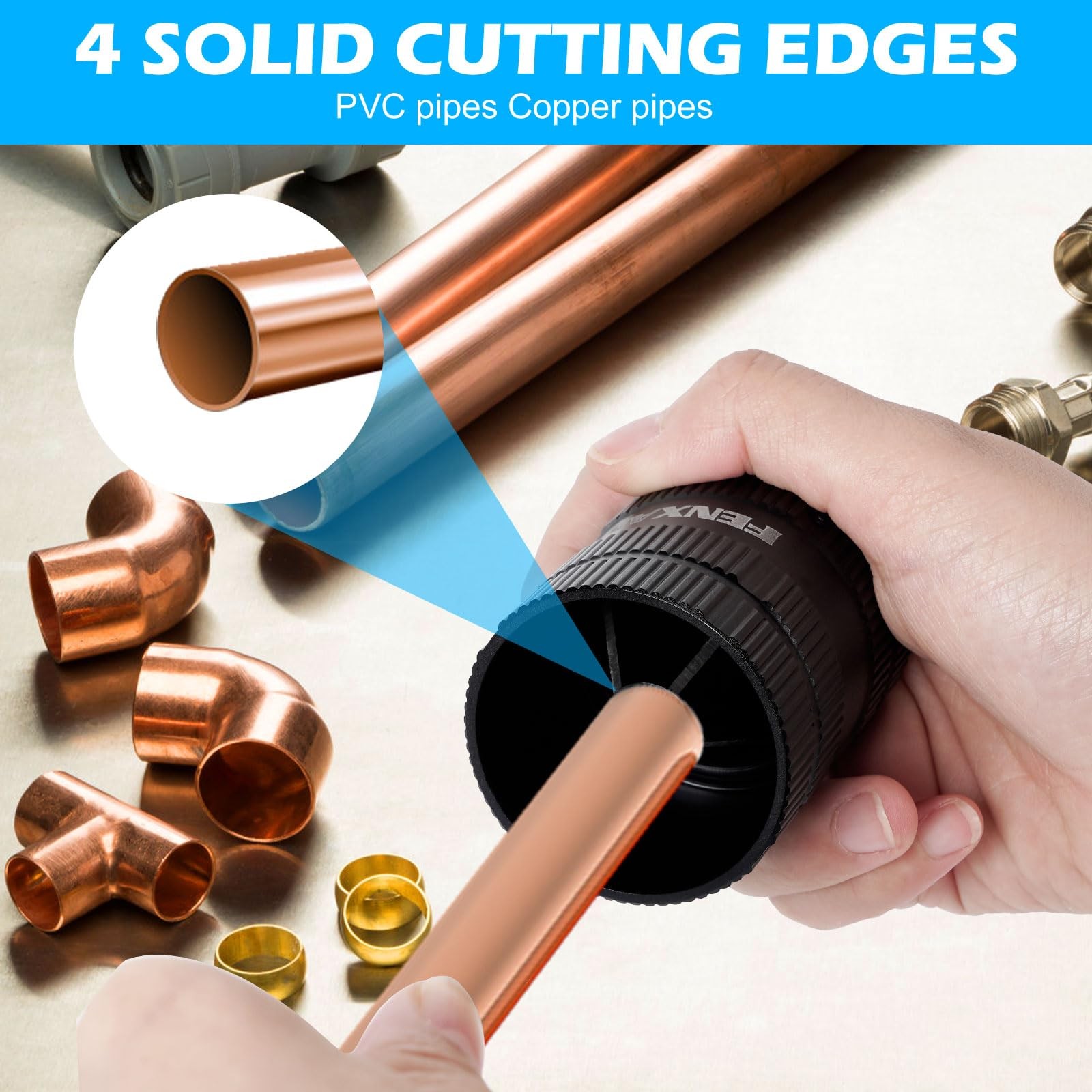 Plumbingtools Deburring Tool For Copper/pvc Pipe Copper Pipe Cleaner Pipe Reamer
