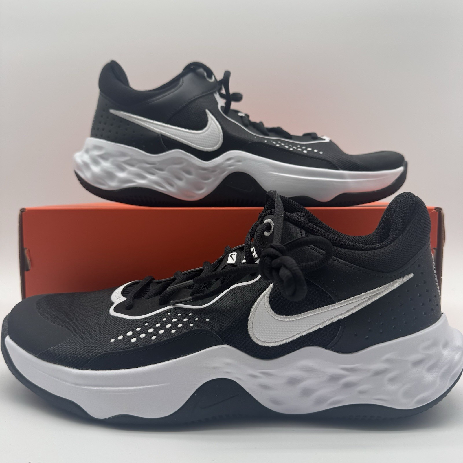 Nike Fly.By Mid 3 Black White Mens Basketball Shoes DD9311-003 NEW Multi Sz