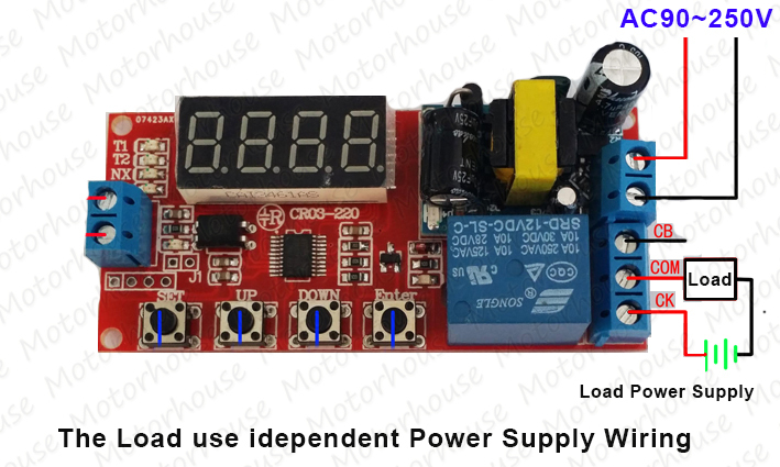 AC 120V 230V Digital LED Cycle Timer Relay Module Delay Time Turn On Off Switch