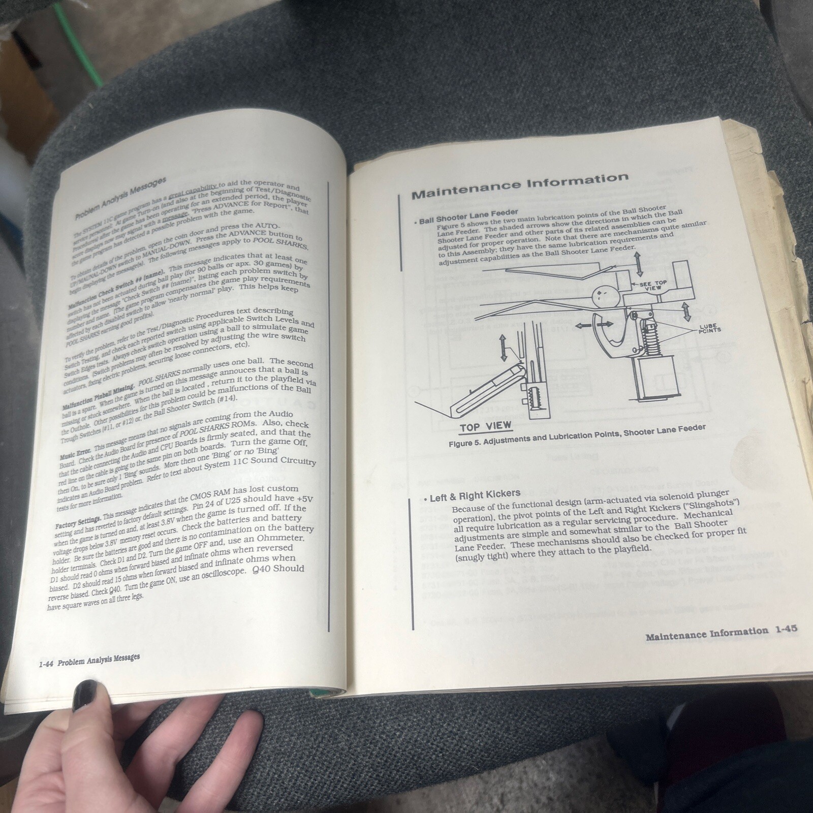 Bally POOL SHARKS Pinball Machine Manual - good used original