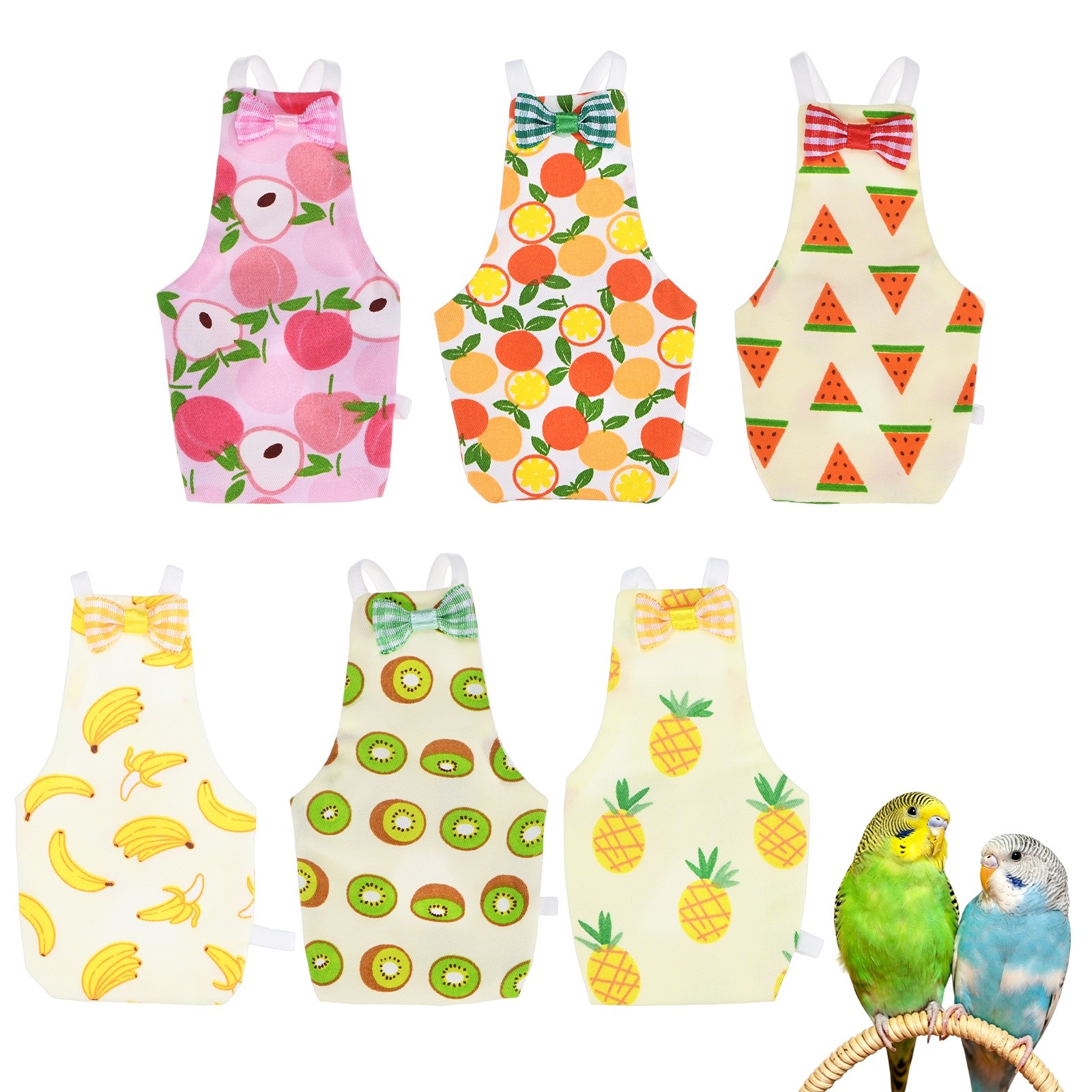 1-Set Bird Diapers Reusable Flight Suit, Pet Parrot Nappy [Multicolor 1, L]